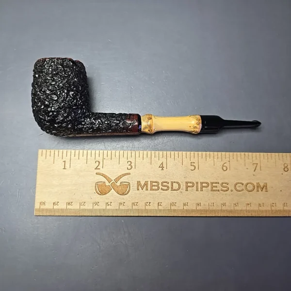 Don Carlos 1 Note Rusticated Billiard w/ Bamboo Estate Briar Pipe, Italian Estates - Image 9