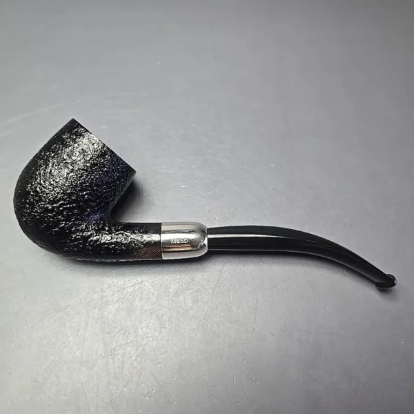 MBSD Briars Timeless Traditions 2 Sandblasted Bent Billiard w/ Silver Handmade Briar Pipe, New - Image 11