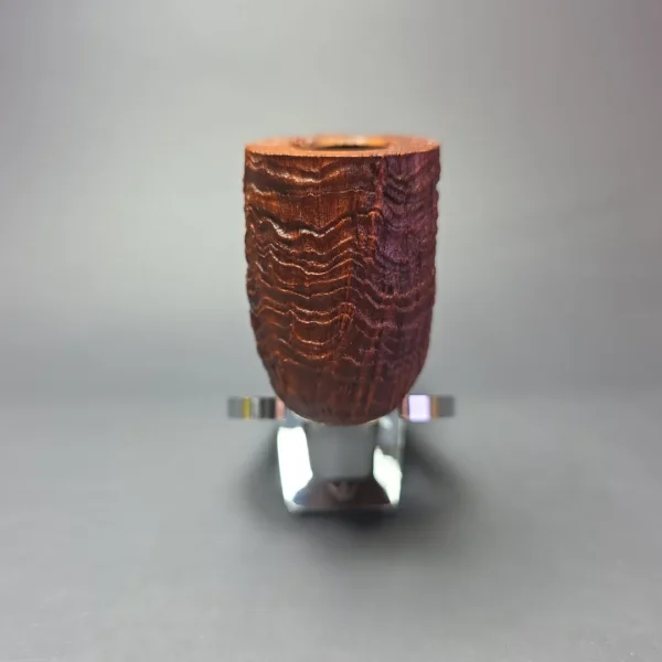 Nate Rose Contrast Sandblasted "LB" Billiard Handmade Briar Pipe, New - Image 3
