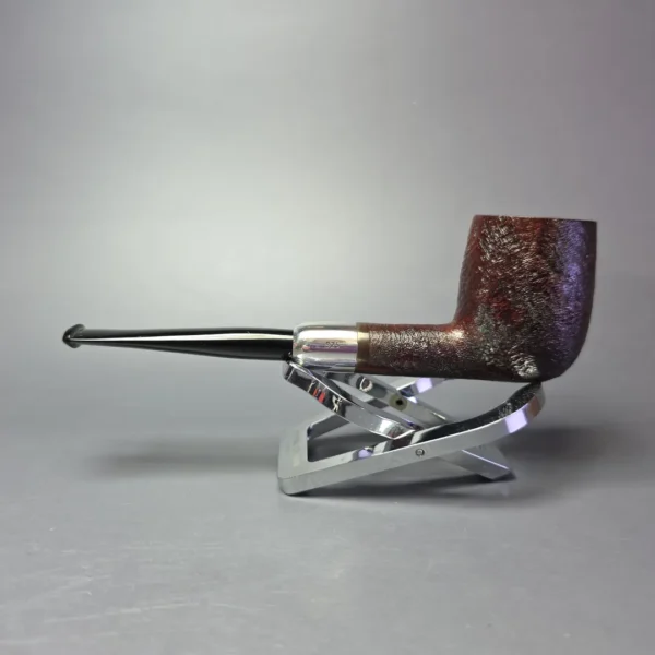 MBSD Briars Timeless Traditions 1 Sandblasted Billiard w/ Silver Handmade Briar Pipe, New - Image 5