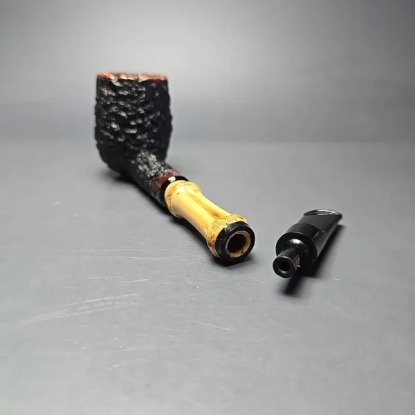 Don Carlos 1 Note Rusticated Billiard w/ Bamboo Estate Briar Pipe, Italian Estates - Image 11