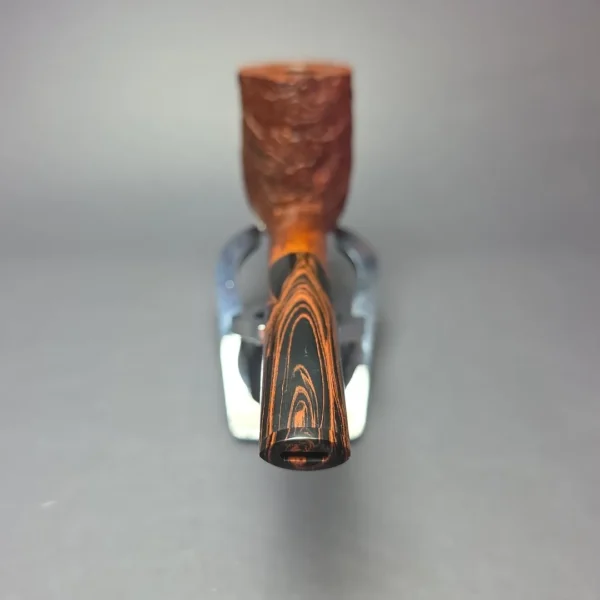 Nate Rose Contrast Sandblasted "LB" Billiard Handmade Briar Pipe, New - Image 5