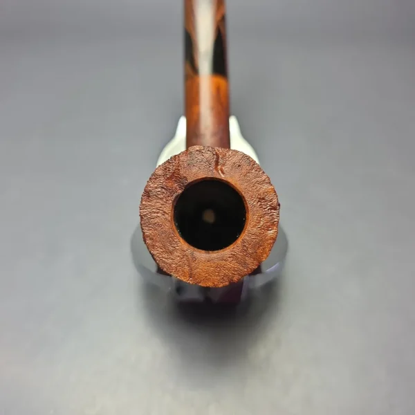 Nate Rose Contrast Sandblasted "LB" Billiard Handmade Briar Pipe, New - Image 7