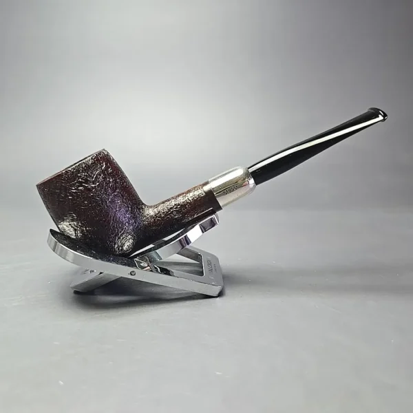 MBSD Briars Timeless Traditions 1 Sandblasted Billiard w/ Silver Handmade Briar Pipe, New - Image 3