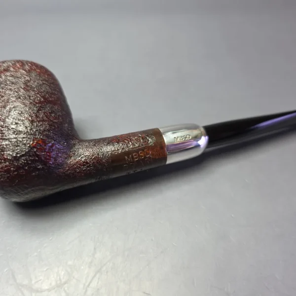 MBSD Briars Timeless Traditions 1 Sandblasted Billiard w/ Silver Handmade Briar Pipe, New - Image 9