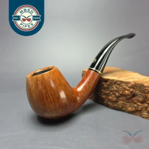 Mastro de Paja 3C Smooth Brandy w/ Brass Estate Briar Pipe, Italian Estates