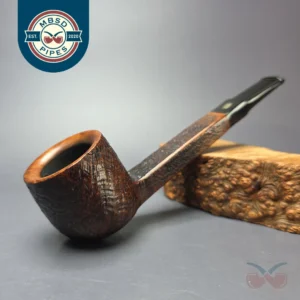 GBD Pre-1980s Prehistoric Collector 9640 Sandblasted Paneled Lumberman Pot Estate Briar Pipe, English Estates