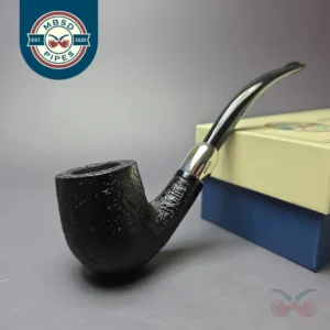 MBSD Briars Timeless Traditions 2 Sandblasted Bent Billiard with Silver (New)