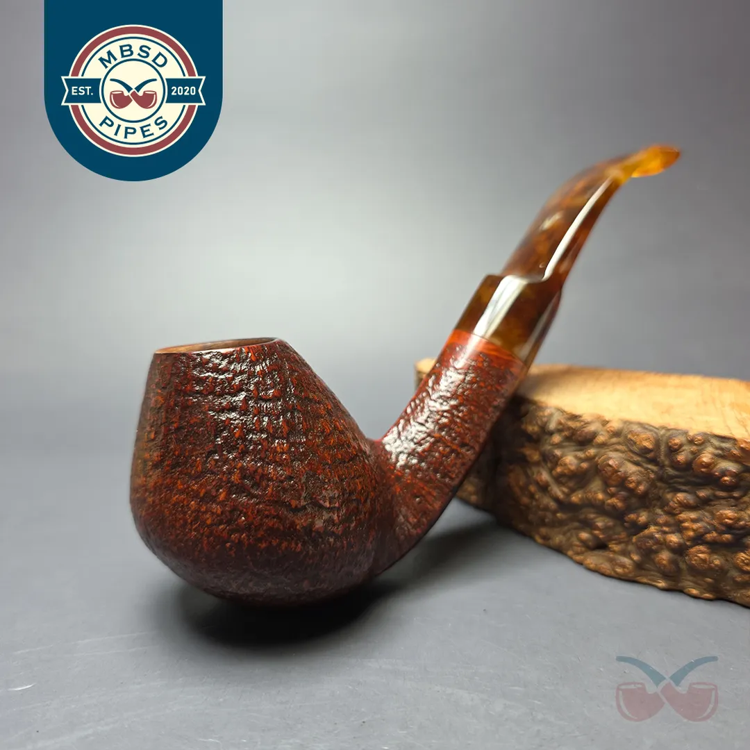 Nording Hand Made Grade 11 Sandblasted Egg Estate Briar Pipe, Danish Estates