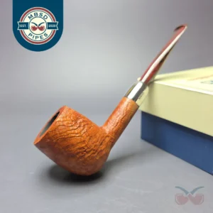 MBSD Briars Timeless Traditions 1 Sandblasted Billiard w/ Silver & Extra Stem Handmade Briar Pipe, New