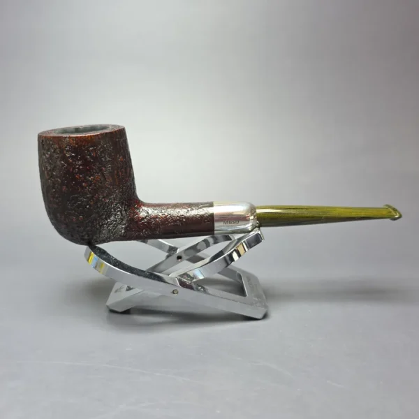 MBSD Briars Timeless Traditions 1 Sandblasted Billiard w/ Silver Handmade Briar Pipe, New - Image 3