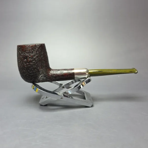 MBSD Briars Timeless Traditions 1 Sandblasted Billiard w/ Silver Handmade Briar Pipe, New - Image 3