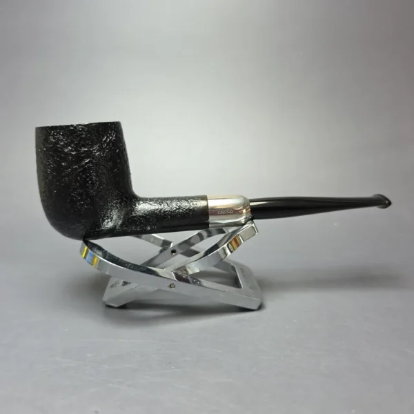 MBSD Briars Timeless Traditions 1 Sandblasted Billiard w/ Silver Handmade Briar Pipe, New - Image 3