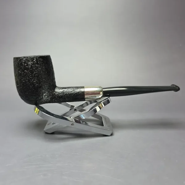 MBSD Briars Timeless Traditions 1 Sandblasted Billiard w/ Silver Handmade Briar Pipe, New - Image 3