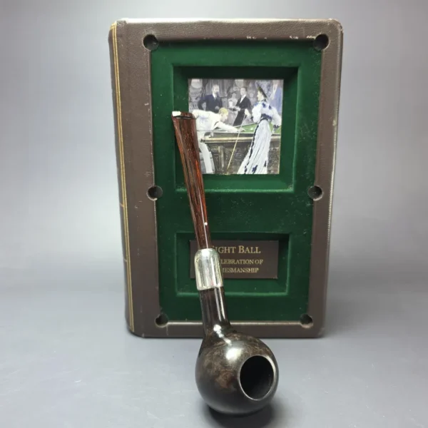 Dunhill 2009 Eight Ball Black Briar Smooth Apple w/ Case Estate Briar Pipe, Unsmoked - Image 4