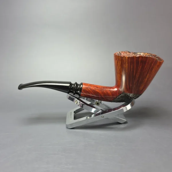 WO Larsen Partially Rusticated Dublin Estate Briar Pipe, Danish Estates - Image 4