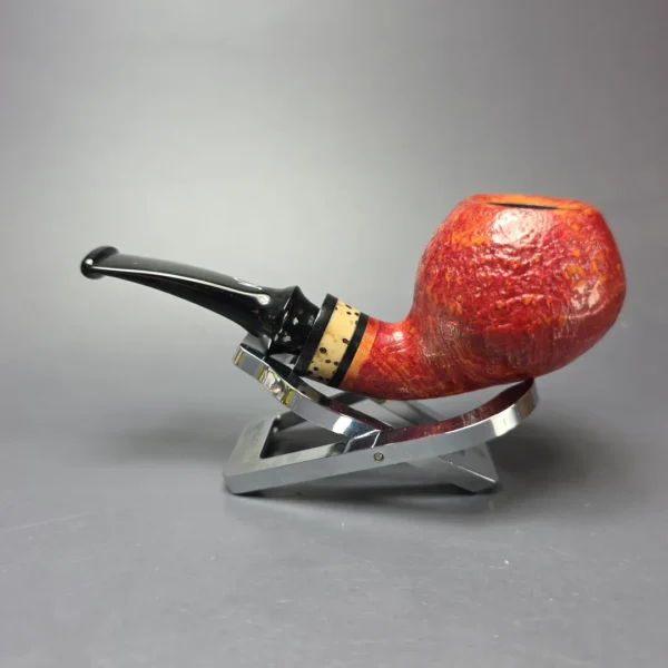 Nording Nosewarmer Sandblasted Cognac Apple w/ Jupati Estate Briar Pipe, Unsmoked - Image 4