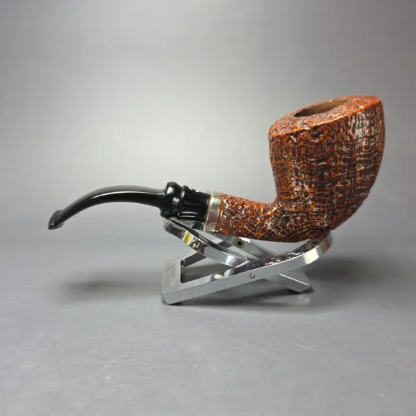 Il Ceppo Sandblasted Dublin w/ Silver Estate Briar Pipe, Italian Estates - Image 4