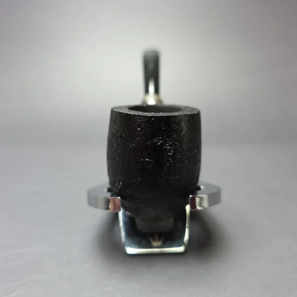 MBSD Briars Timeless Traditions 2 Sandblasted Bent Billiard w/ Silver Handmade Briar Pipe, New - Image 4