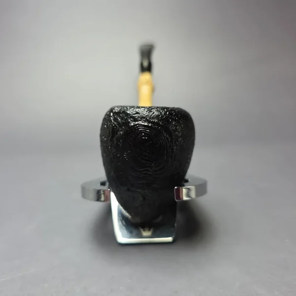 MBSD Briars Modern Masters 1 Sandblasted Peewit w/ Bamboo Briar Pipe, New - Image 4