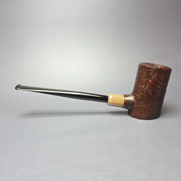 MBSD Briars "Re-Don" Sandblasted Poker w/ Horn, Briar Pipe, New - Image 4