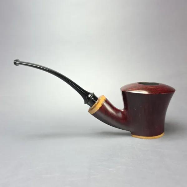 Michael Parks VI Smooth Asymmetric Poker w/ Mammoth Estate Briar Pipe, Unsmoked - Image 4