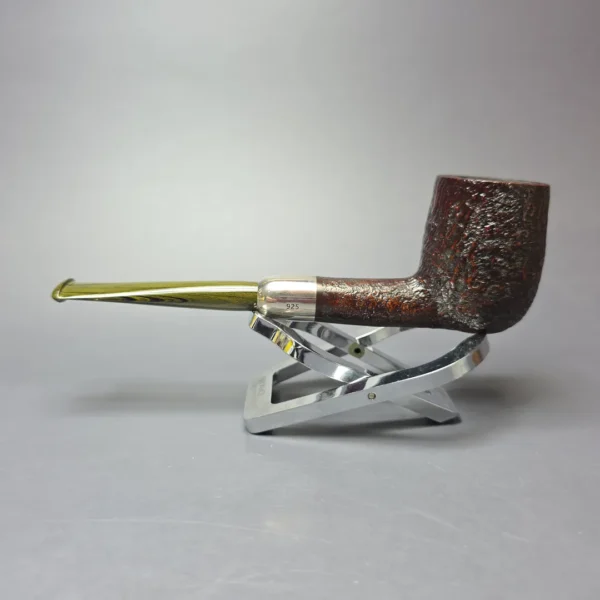 MBSD Briars Timeless Traditions 1 Sandblasted Billiard w/ Silver Handmade Briar Pipe, New - Image 5