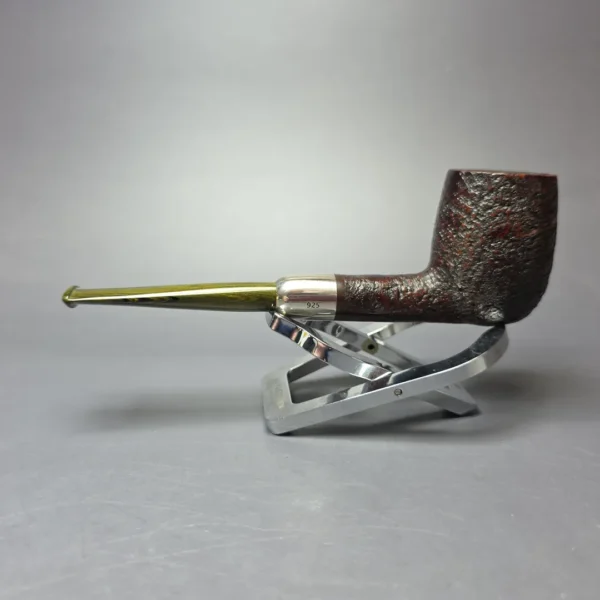 MBSD Briars Timeless Traditions 1 Sandblasted Billiard w/ Silver Handmade Briar Pipe, New - Image 5