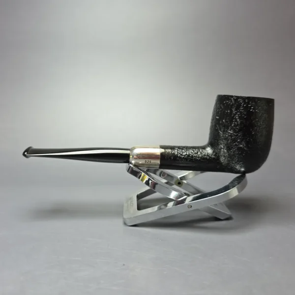 MBSD Briars Timeless Traditions 1 Sandblasted Billiard w/ Silver Handmade Briar Pipe, New - Image 5