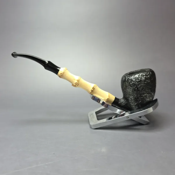 MBSD Briars Modern Masters 1 Sandblasted Peewit w/ Bamboo Briar Pipe, New - Image 5