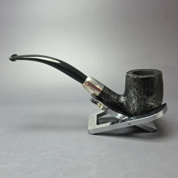 MBSD Briars Timeless Traditions 2 Sandblasted Bent Billiard w/ Silver Handmade Briar Pipe, New - Image 5