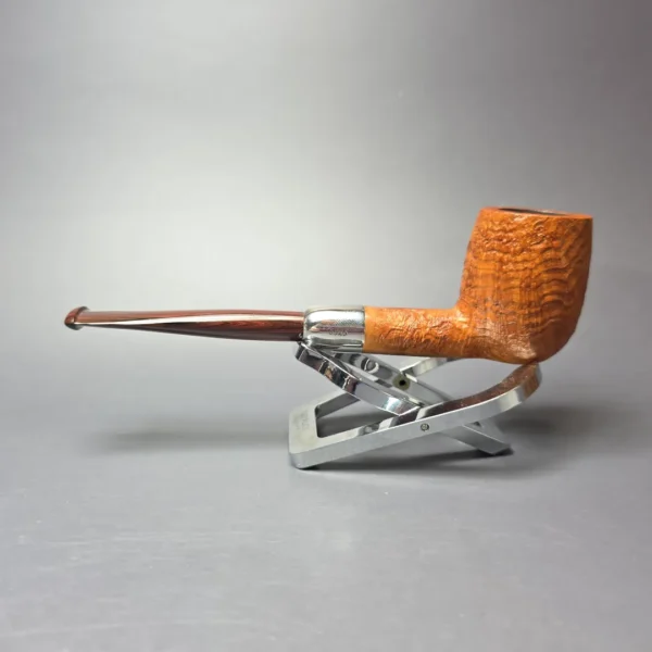 MBSD Briars Timeless Traditions 1 Sandblasted Billiard w/ Silver & Extra Stem Handmade Briar Pipe, New - Image 5
