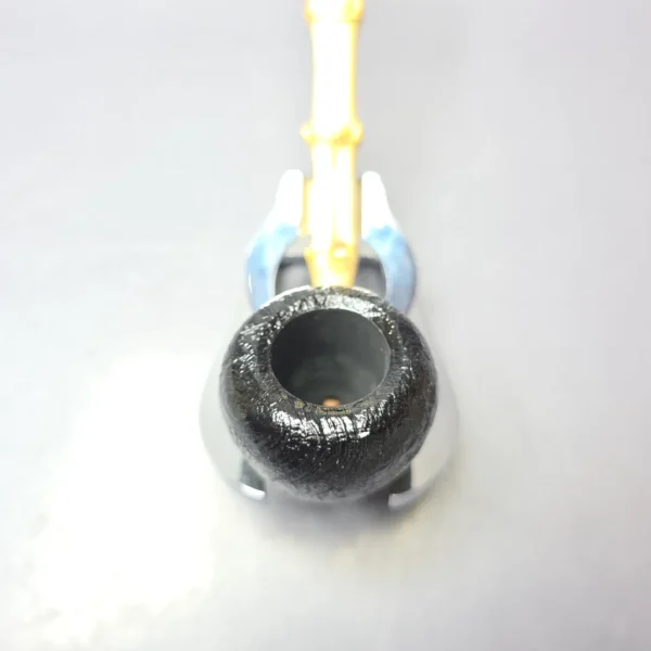 MBSD Briars Modern Masters 1 Sandblasted Peewit w/ Bamboo Briar Pipe, New - Image 6