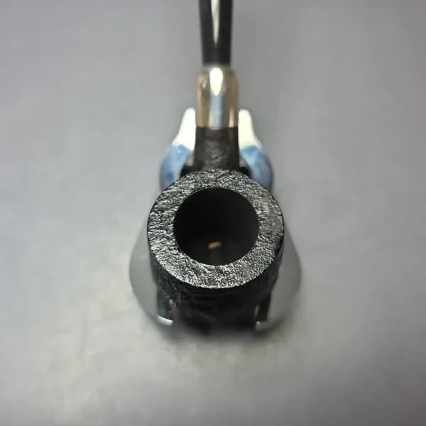 MBSD Briars Timeless Traditions 2 Sandblasted Bent Billiard w/ Silver Handmade Briar Pipe, New - Image 6