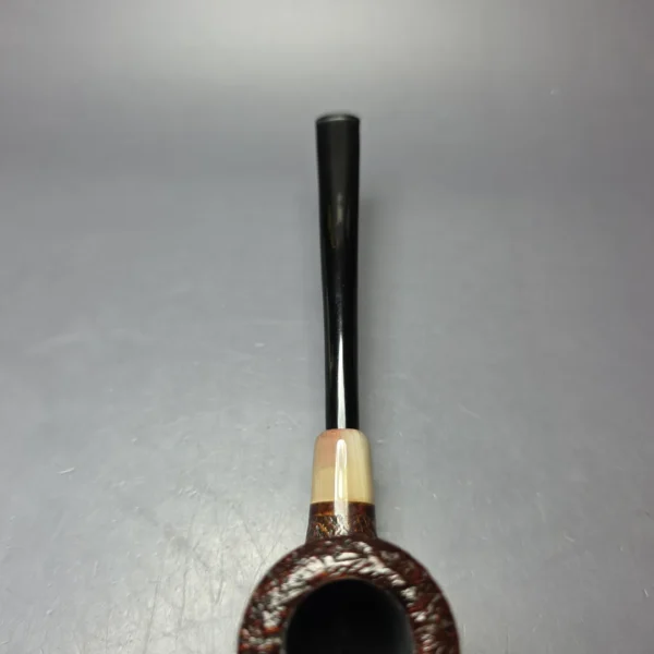 MBSD Briars "Re-Don" Sandblasted Poker w/ Horn, Briar Pipe, New - Image 6