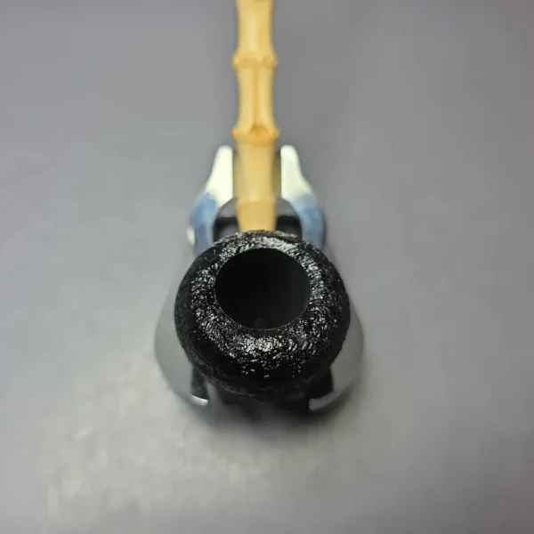MBSD Briars Modern Masters 1 Sandblasted Peewit w/ Bamboo Briar Pipe, New - Image 6