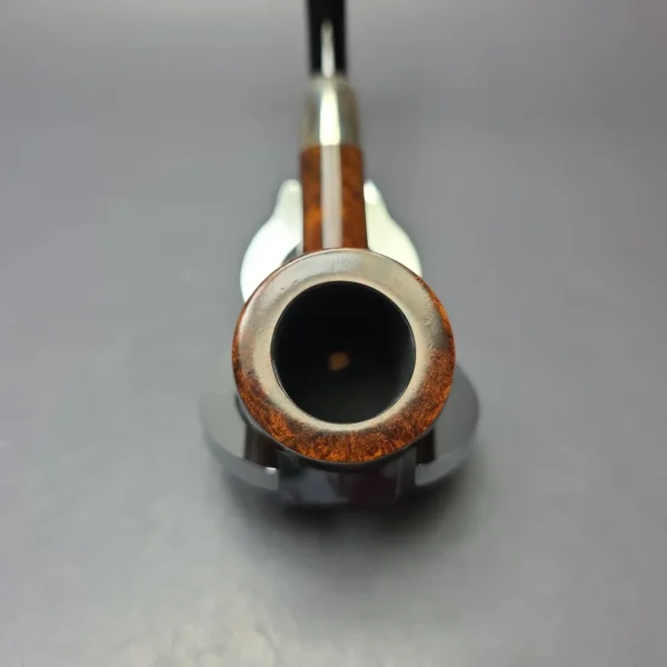 MBSD Briars Timeless Traditions 1 Smooth Billiard w/ Silver Handmade Briar Pipe, New - Image 6