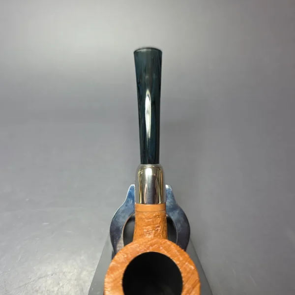 MBSD Briars Timeless Traditions 2 Sandblasted Bent Billiard w/ Silver Handmade Briar Pipe, New - Image 7