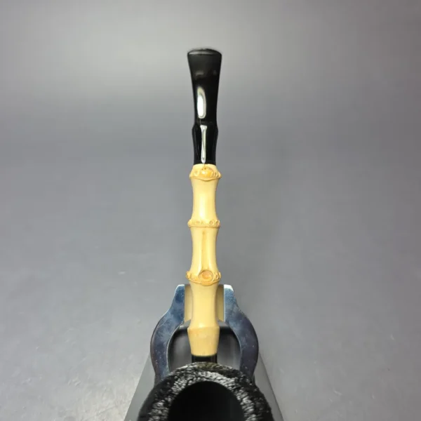 MBSD Briars Modern Masters 1 Sandblasted Peewit w/ Bamboo Briar Pipe, New - Image 7