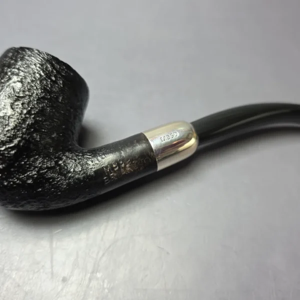 MBSD Briars Timeless Traditions 2 Sandblasted Bent Billiard w/ Silver Handmade Briar Pipe, New - Image 7
