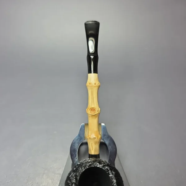 MBSD Briars Modern Masters 1 Sandblasted Peewit w/ Bamboo Briar Pipe, New - Image 7