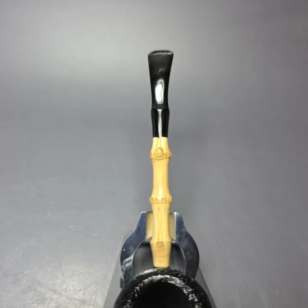 MBSD Briars Modern Masters 1 Sandblasted Peewit w/ Bamboo Briar Pipe, New - Image 7