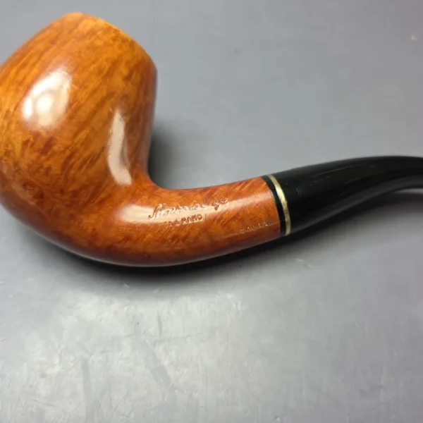 Mastro de Paja 3C Smooth Brandy w/ Brass Estate Briar Pipe, Italian Estates - Image 8