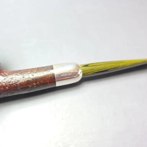 MBSD Briars Timeless Traditions 1 Sandblasted Billiard w/ Silver Handmade Briar Pipe, New - Image 8