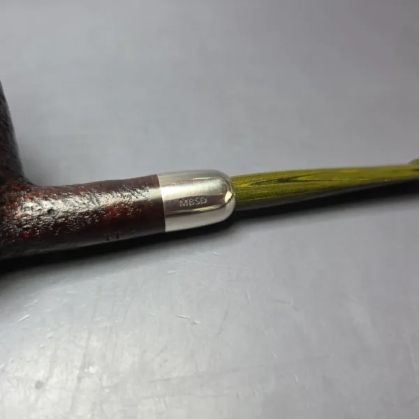 MBSD Briars Timeless Traditions 1 Sandblasted Billiard w/ Silver Handmade Briar Pipe, New - Image 8