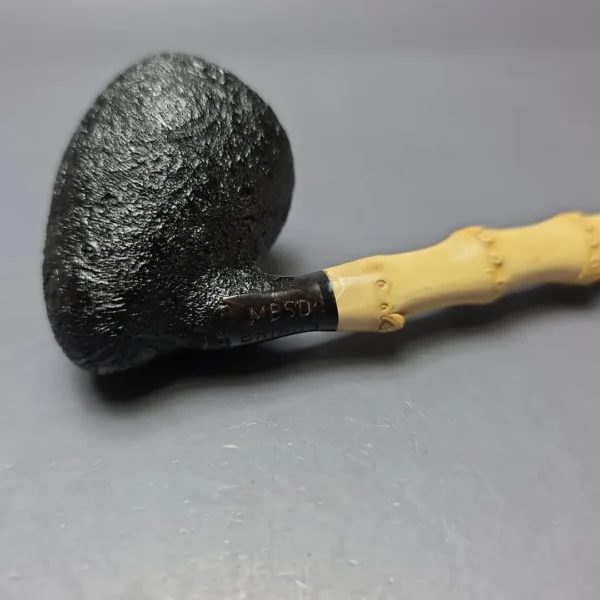 MBSD Briars Modern Masters 1 Sandblasted Peewit w/ Bamboo Briar Pipe, New - Image 8