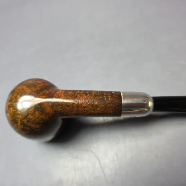 MBSD Briars Timeless Traditions 1 Smooth Billiard w/ Silver Handmade Briar Pipe, New - Image 8