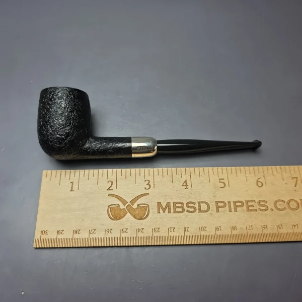 MBSD Briars Timeless Traditions 1 Sandblasted Billiard w/ Silver Handmade Briar Pipe, New - Image 8