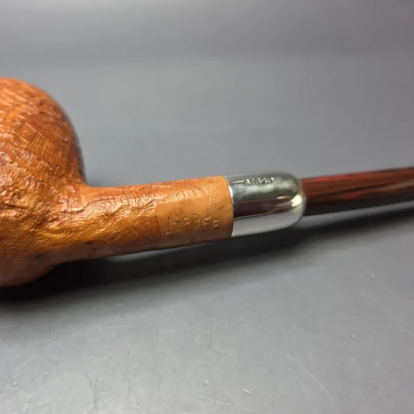MBSD Briars Timeless Traditions 1 Sandblasted Billiard w/ Silver & Extra Stem Handmade Briar Pipe, New - Image 8