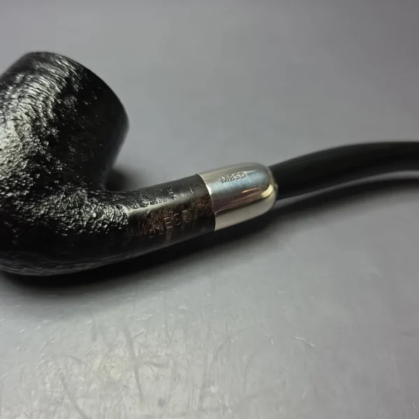 MBSD Briars Timeless Traditions 2 Sandblasted Bent Billiard w/ Silver Handmade Briar Pipe, New - Image 8
